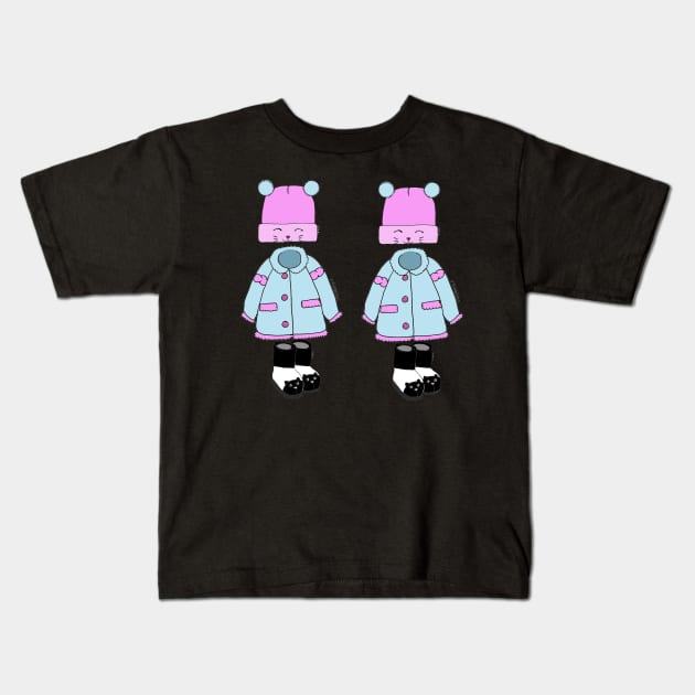 The invisible twins in autumn Kids T-Shirt by Fradema